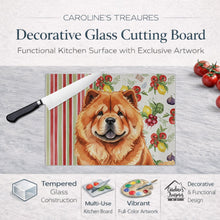Load image into Gallery viewer, Red Chow Chow Vegetables Glass Cutting Board