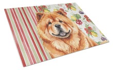 Load image into Gallery viewer, Red Chow Chow Vegetables Glass Cutting Board
