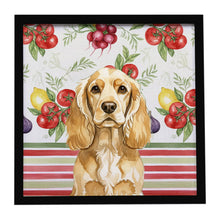 Load image into Gallery viewer, Buff Cocker Spaniel Vegetables Framed Metal Print