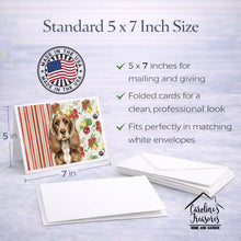 Load image into Gallery viewer, Chocolate Cocker Spaniel Vegetables Greeting Cards Pack of 8