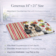 Load image into Gallery viewer, Parti Cocker Spaniel Vegetables Dish Drying Mat