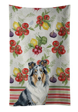 Load image into Gallery viewer, Blue Merle Collie Vegetables Kitchen Towel