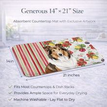 Load image into Gallery viewer, Sable Collie Vegetables Dish Drying Mat