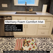 Load image into Gallery viewer, Sable Collie Vegetables Memory Foam Kitchen Mat