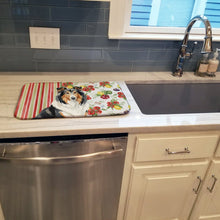 Load image into Gallery viewer, Tricolor Collie Vegetables Dish Drying Mat