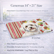 Load image into Gallery viewer, Coton de Tulear Vegetables Dish Drying Mat