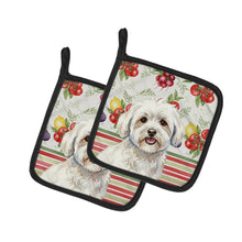 Load image into Gallery viewer, Coton de Tulear Vegetables Pair of Pot Holders
