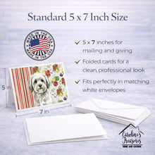 Load image into Gallery viewer, White with Gray Coton de Tulear Vegetables Greeting Cards Pack of 8