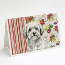 Load image into Gallery viewer, White with Gray Coton de Tulear Vegetables Greeting Cards Pack of 8