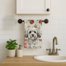 Load image into Gallery viewer, White with Gray Coton de Tulear Vegetables Kitchen Towel