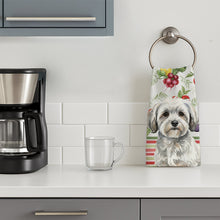 Load image into Gallery viewer, White with Gray Coton de Tulear Vegetables Kitchen Towel