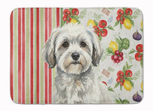Load image into Gallery viewer, White with Gray Coton de Tulear Vegetables Memory Foam Kitchen Mat