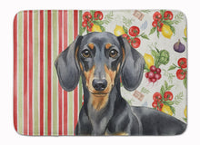 Load image into Gallery viewer, Black and Tan Dachshund Vegetables Memory Foam Kitchen Mat