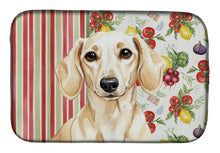 Load image into Gallery viewer, Cream Dachshund Vegetables Dish Drying Mat