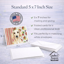 Load image into Gallery viewer, Cream Dachshund Vegetables Greeting Cards Pack of 8
