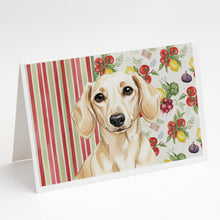 Load image into Gallery viewer, Cream Dachshund Vegetables Greeting Cards Pack of 8