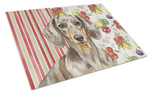 Load image into Gallery viewer, Dapple Dachshund Vegetables Glass Cutting Board