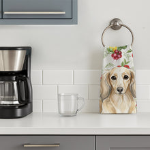Load image into Gallery viewer, Longhaired Cream Dachshund Vegetables Kitchen Towel