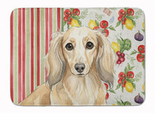 Load image into Gallery viewer, Longhaired Cream Dachshund Vegetables Memory Foam Kitchen Mat