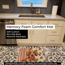 Load image into Gallery viewer, Wirehaired Red Dachshund Vegetables Memory Foam Kitchen Mat