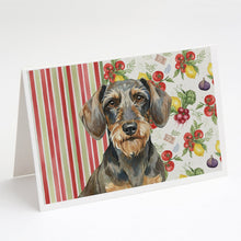 Load image into Gallery viewer, Wirehaired Wild Boar Dachshund Vegetables Greeting Cards Pack of 8