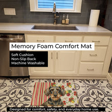 Load image into Gallery viewer, Wirehaired Wild Boar Dachshund Vegetables Memory Foam Kitchen Mat
