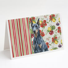 Load image into Gallery viewer, Blue Doberman Pinscher Vegetables Greeting Cards Pack of 8