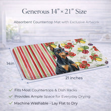 Load image into Gallery viewer, Doberman Pinscher Vegetables Dish Drying Mat