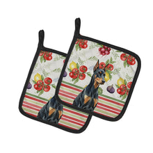 Load image into Gallery viewer, Doberman Pinscher Vegetables Pair of Pot Holders