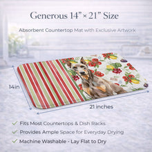 Load image into Gallery viewer, Fawn Doberman Pinscher Vegetables Dish Drying Mat