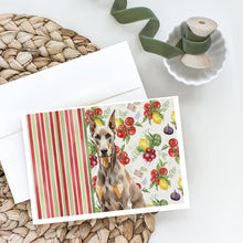 Load image into Gallery viewer, Fawn Doberman Pinscher Vegetables Greeting Cards Pack of 8