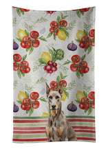 Load image into Gallery viewer, Fawn Doberman Pinscher Vegetables Kitchen Towel