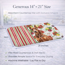Load image into Gallery viewer, Red Doberman Pinscher Vegetables Dish Drying Mat