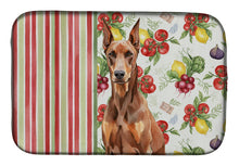 Load image into Gallery viewer, Red Doberman Pinscher Vegetables Dish Drying Mat