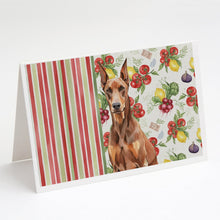 Load image into Gallery viewer, Red Doberman Pinscher Vegetables Greeting Cards Pack of 8