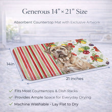 Load image into Gallery viewer, Isabella Dogue de Bordeaux Vegetables Dish Drying Mat