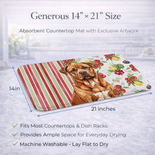 Load image into Gallery viewer, Mahogany Dogue de Bordeaux Vegetables Dish Drying Mat