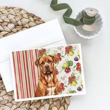 Load image into Gallery viewer, Mahogany Dogue de Bordeaux Vegetables Greeting Cards Pack of 8