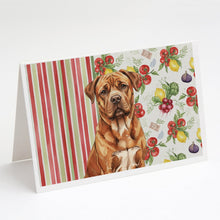 Load image into Gallery viewer, Mahogany Dogue de Bordeaux Vegetables Greeting Cards Pack of 8