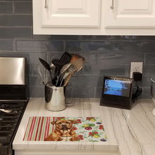 Load image into Gallery viewer, Mahogany Dogue de Bordeaux Vegetables Glass Cutting Board