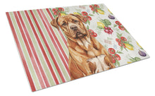 Load image into Gallery viewer, Mahogany Dogue de Bordeaux Vegetables Glass Cutting Board