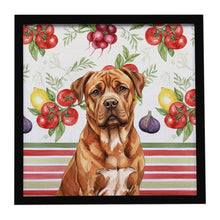 Load image into Gallery viewer, Mahogany Dogue de Bordeaux Vegetables Framed Metal Print