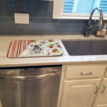 Load image into Gallery viewer, White English Bulldog Vegetables Dish Drying Mat
