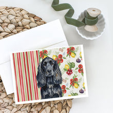 Load image into Gallery viewer, Black English Cocker Spaniel Vegetables Greeting Cards Pack of 8