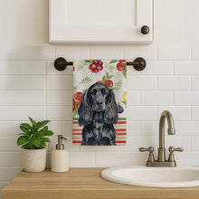 Load image into Gallery viewer, Black English Cocker Spaniel Vegetables Kitchen Towel