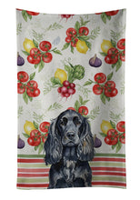 Load image into Gallery viewer, Black English Cocker Spaniel Vegetables Kitchen Towel
