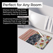 Load image into Gallery viewer, Black English Cocker Spaniel Vegetables Memory Foam Kitchen Mat