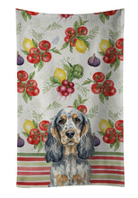 Load image into Gallery viewer, Blue Roan &amp; Tan English Cocker Spaniel Vegetables Kitchen Towel