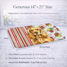 Load image into Gallery viewer, Golden English Cocker Spaniel Vegetables Dish Drying Mat