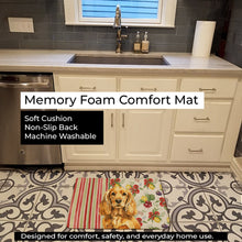 Load image into Gallery viewer, Golden English Cocker Spaniel Vegetables Memory Foam Kitchen Mat